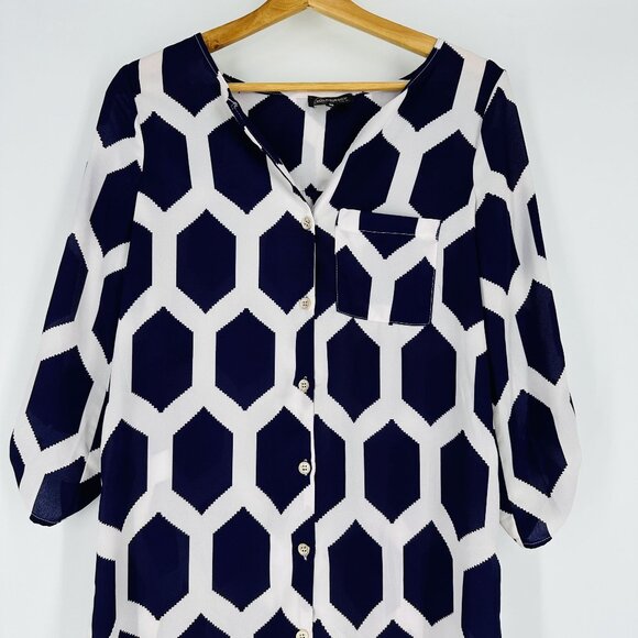 Gameday Couture Purple White Gold Printed V-Neck LSU Pocket Tunic Top Size S - Picture 3 of 9